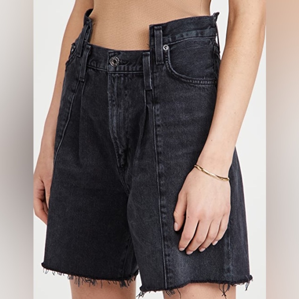 Agolde Pieced Angled Short - Black - Size 26